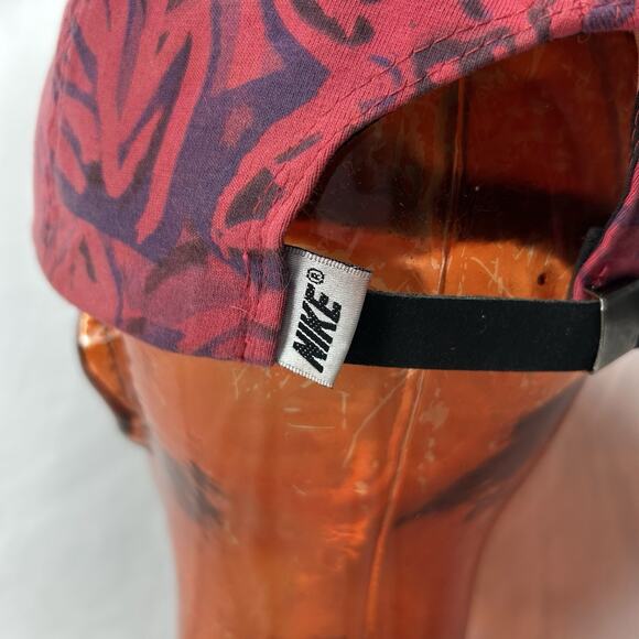 Nike Vintage 90s Mens Adjustable Leather Strap Strapback hat Bo Jackson Agassi - Picture 4 of 7